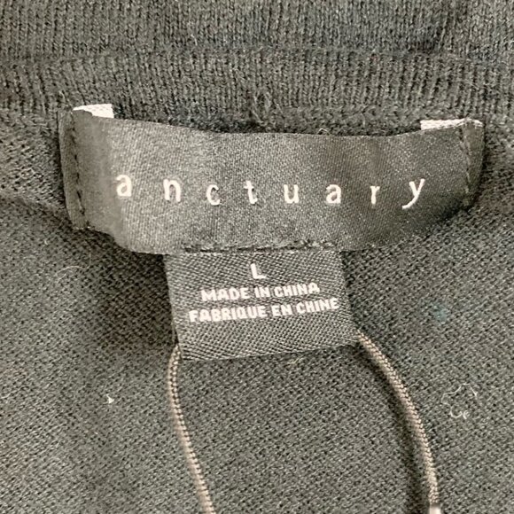 Anthropologie Sanctuary Essential Halter Top Knit Black Cropped Size L - Picture 12 of 15